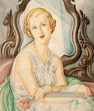 Portrait d’une dame Gerda Wegener Peinture à l'huile